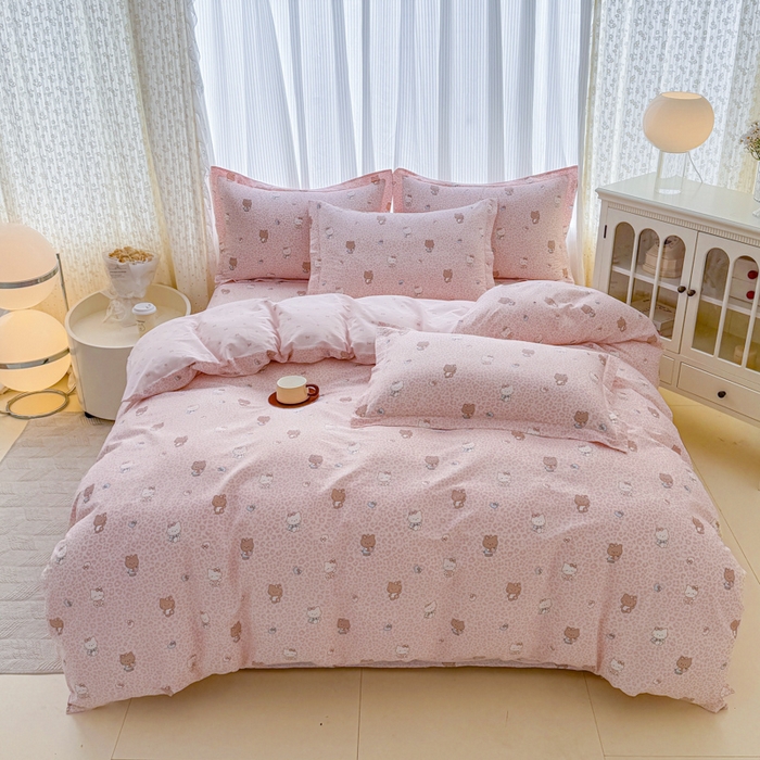 91家纺网 家纺一手货源 找家纺 （总1）安逸家纺 12868 新款全棉床单四件套学生宿舍纯棉床单款三件套