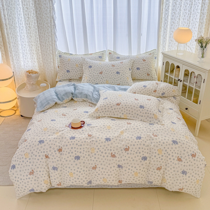 91家纺网 家纺一手货源 找家纺 （总1）安逸家纺 12868 新款全棉床单四件套学生宿舍纯棉床单款三件套