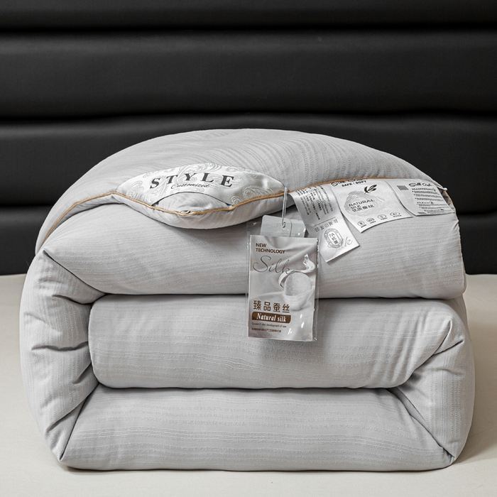 91家纺网 家纺一手货源 找家纺 （总）罗布斯 2025新款全棉提花冬被拉链二合一子母被冬被春秋被夏被子被芯蛋白被加厚棉被单被图（含实拍图）（工艺升级特点 ； 四圈已固定锁棉 不移动不跑棉）