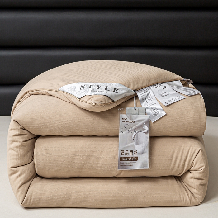 91家纺网 家纺一手货源 找家纺 （总）罗布斯 2025新款全棉提花冬被拉链二合一子母被冬被春秋被夏被子被芯蛋白被加厚棉被单被图（含实拍图）（工艺升级特点 ； 四圈已固定锁棉 不移动不跑棉）