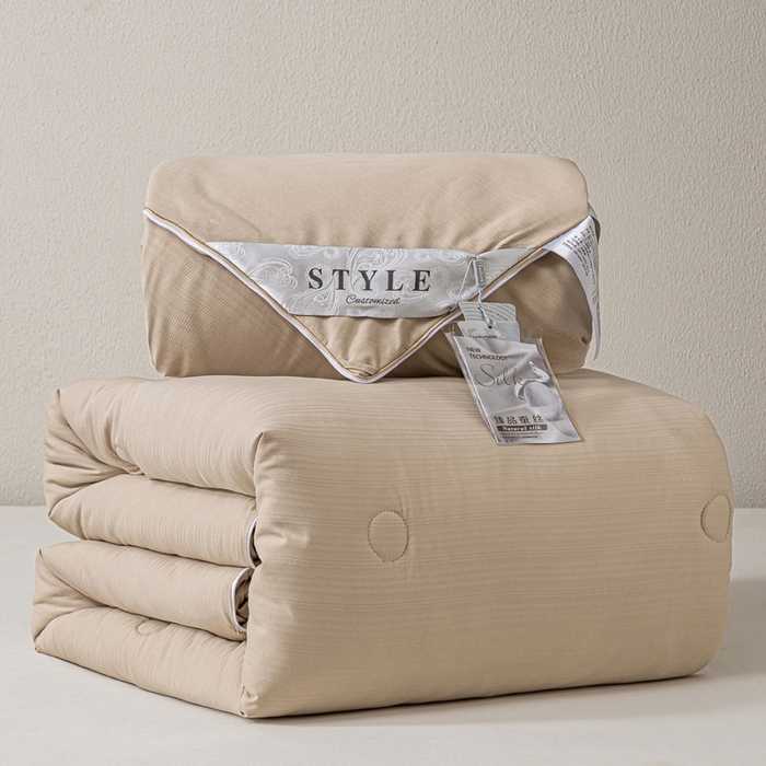 91家纺网 家纺一手货源 找家纺 （总）罗布斯 2025新款全棉提花冬被拉链二合一子母被冬被春秋被夏被子被芯蛋白被加厚棉被子母被图（含实拍图）（工艺升级特点 ； 四圈已固定锁棉 不移动不跑棉）