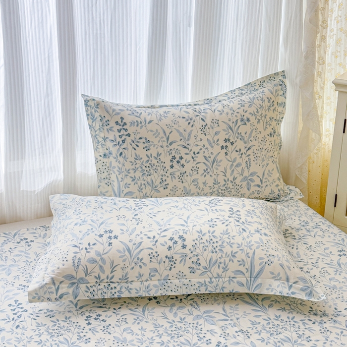 91家纺网 家纺一手货源 找家纺 （总1）安逸家纺 12868 新款全棉枕套学生纯棉单枕套48x74一对