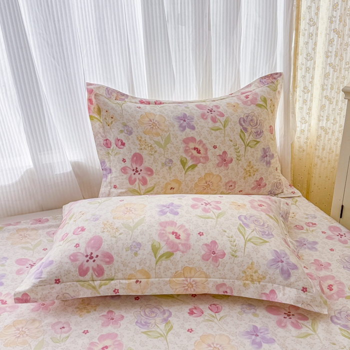 91家纺网 家纺一手货源 找家纺 （总1）安逸家纺 12868 新款全棉枕套学生纯棉单枕套48x74一对