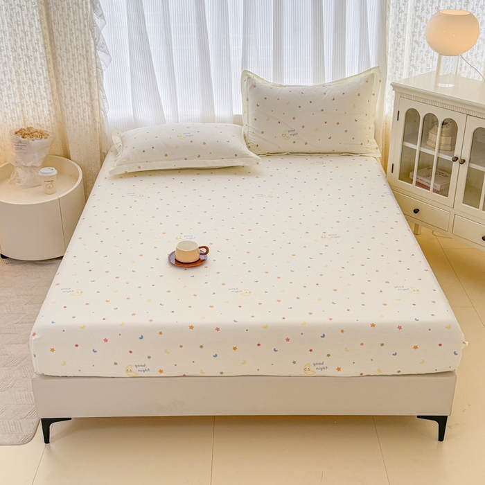 91家纺网 家纺一手货源 找家纺 （总1）安逸家纺 12868 新款全棉床笠床罩学生纯棉单床笠