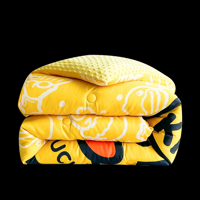 91家纺网 家纺一手货源 找家纺 一电 2025新款跨境电商可真空儿童豆豆被幼儿园秋冬被芯宝宝婴儿午睡-第三批 黄小鸭