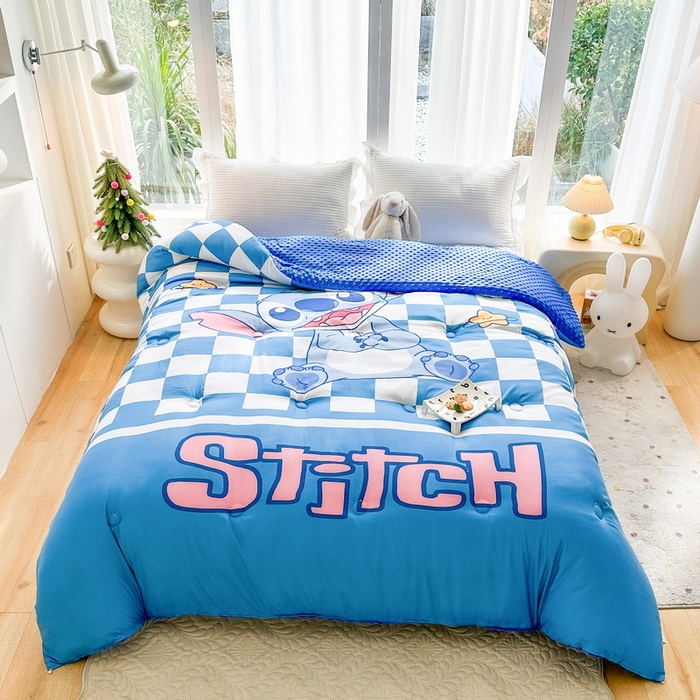 91家纺网 家纺一手货源 找家纺 一电 2025新款跨境电商可真空儿童豆豆被幼儿园秋冬被芯宝宝婴儿午睡-第三批 史迪仔