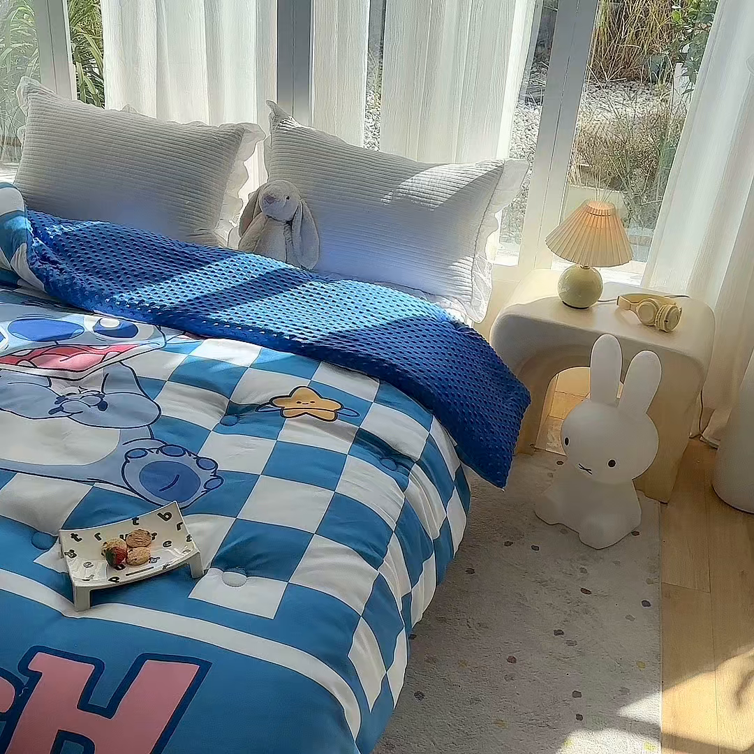 91家纺网 家纺一手货源 找家纺 一电 2025新款跨境电商可真空儿童豆豆被幼儿园秋冬被芯宝宝婴儿午睡-第三批 史迪仔