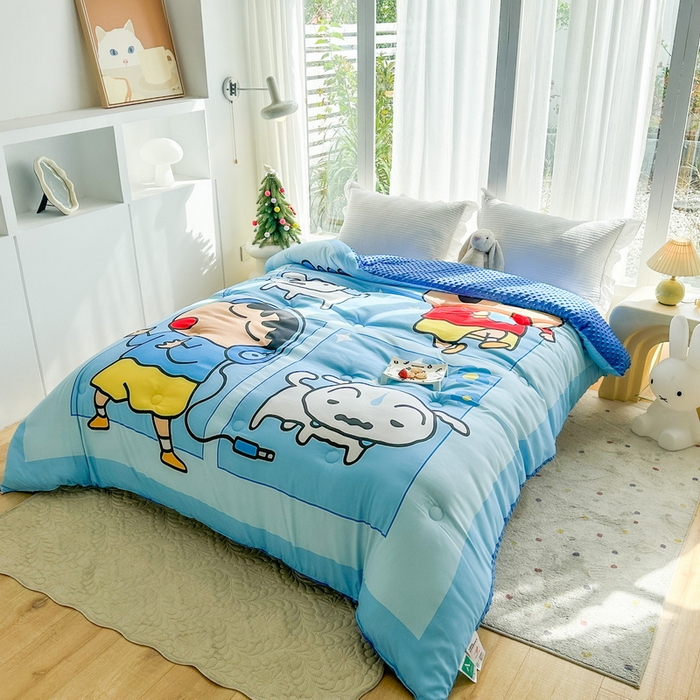 91家纺网 家纺一手货源 找家纺 一电 2025新款跨境电商可真空儿童豆豆被幼儿园秋冬被芯宝宝婴儿午睡-第三批 小白小新