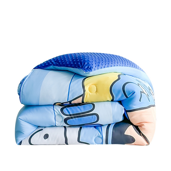 91家纺网 家纺一手货源 找家纺 一电 2025新款跨境电商可真空儿童豆豆被幼儿园秋冬被芯宝宝婴儿午睡-第三批 小白小新