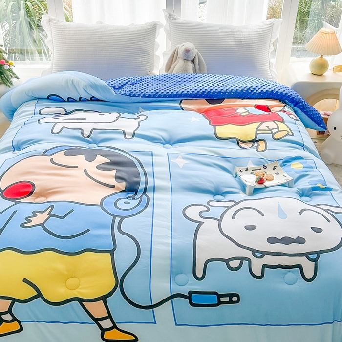 91家纺网 家纺一手货源 找家纺 一电 2025新款跨境电商可真空儿童豆豆被幼儿园秋冬被芯宝宝婴儿午睡-第三批 小白小新