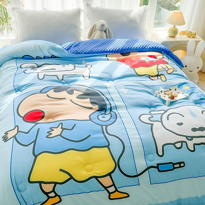 91家纺网 家纺一手货源 找家纺 一电 2025新款跨境电商可真空儿童豆豆被幼儿园秋冬被芯宝宝婴儿午睡-第三批 小白小新