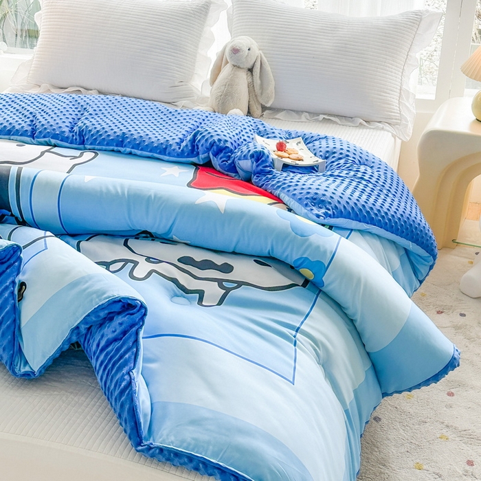 91家纺网 家纺一手货源 找家纺 一电 2025新款跨境电商可真空儿童豆豆被幼儿园秋冬被芯宝宝婴儿午睡-第三批 小白小新