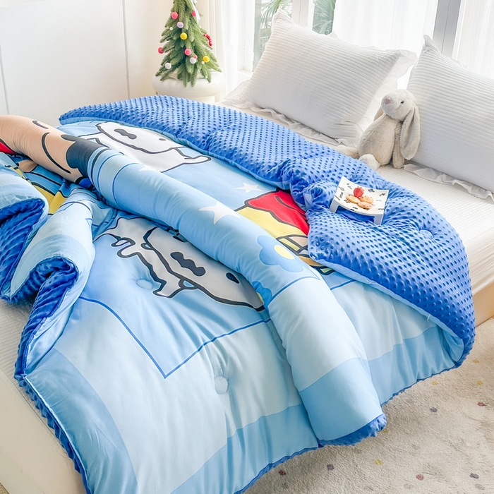 91家纺网 家纺一手货源 找家纺 一电 2025新款跨境电商可真空儿童豆豆被幼儿园秋冬被芯宝宝婴儿午睡-第三批 小白小新