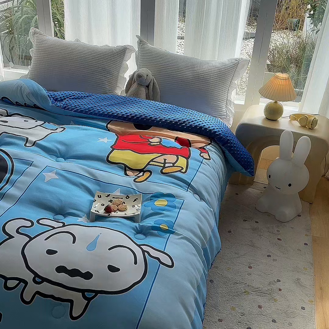 91家纺网 家纺一手货源 找家纺 一电 2025新款跨境电商可真空儿童豆豆被幼儿园秋冬被芯宝宝婴儿午睡-第三批 小白小新