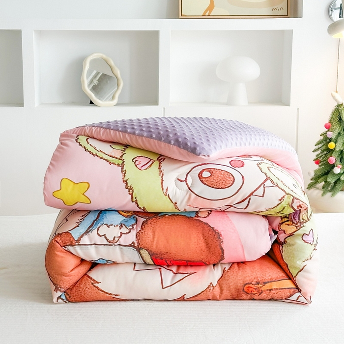 一电 2025新款跨境电商可真空儿童豆豆被幼儿园秋冬被芯宝宝婴儿午睡-第三批 小怪兽集合