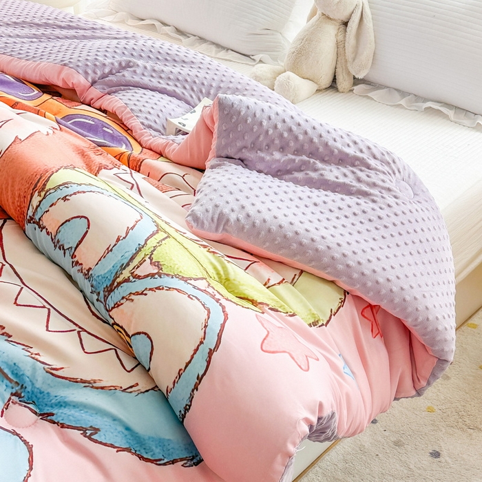 91家纺网 家纺一手货源 找家纺 一电 2025新款跨境电商可真空儿童豆豆被幼儿园秋冬被芯宝宝婴儿午睡-第三批 小怪兽集合