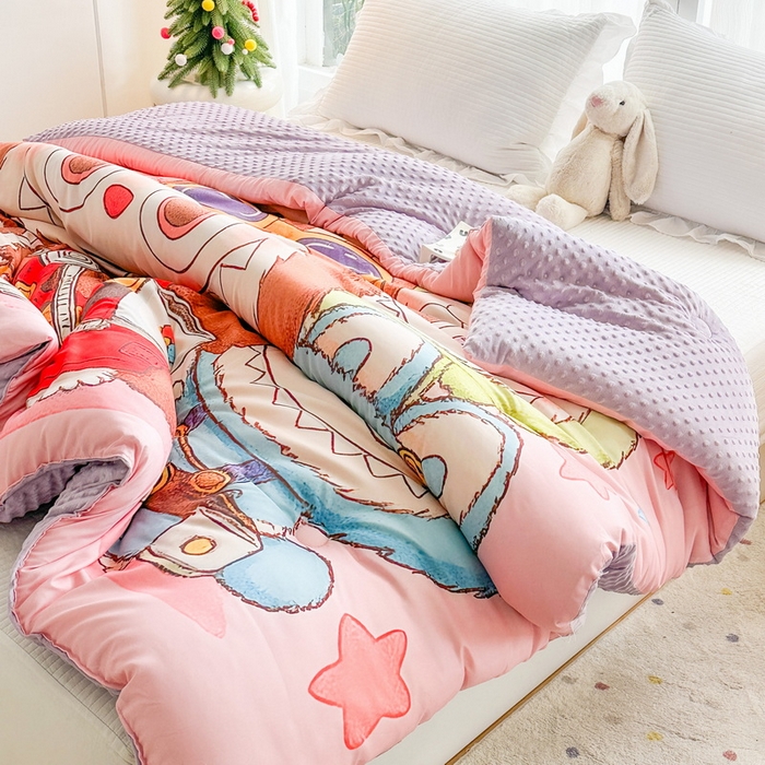 91家纺网 家纺一手货源 找家纺 一电 2025新款跨境电商可真空儿童豆豆被幼儿园秋冬被芯宝宝婴儿午睡-第三批 小怪兽集合