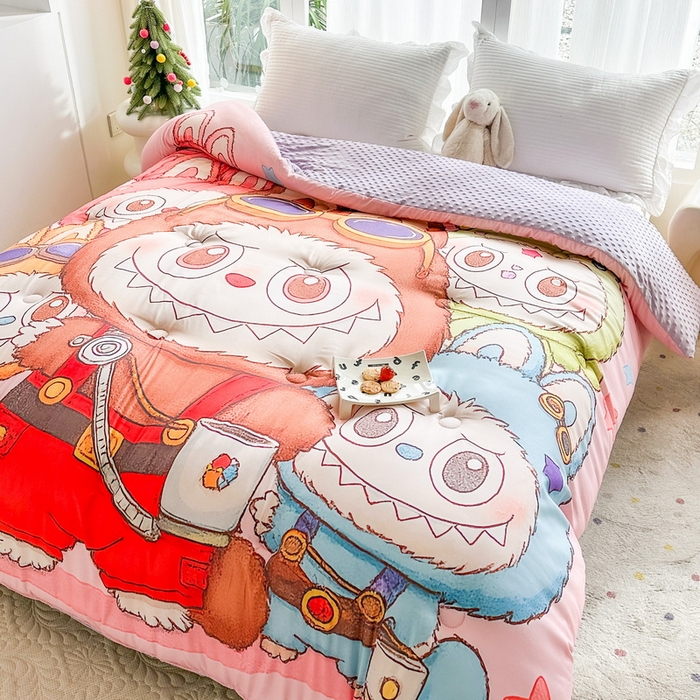 91家纺网 家纺一手货源 找家纺 一电 2025新款跨境电商可真空儿童豆豆被幼儿园秋冬被芯宝宝婴儿午睡-第三批 小怪兽集合