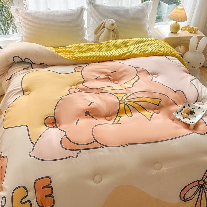 91家纺网 家纺一手货源 找家纺 一电 2025新款跨境电商可真空儿童豆豆被幼儿园秋冬被芯宝宝婴儿午睡-第三批 小熊梦想