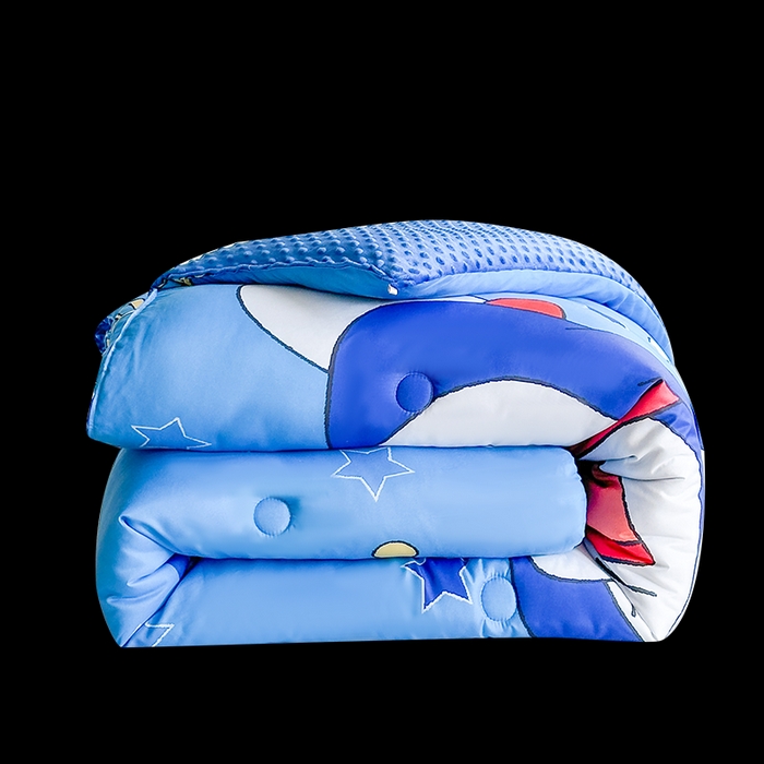 91家纺网 家纺一手货源 找家纺 一电 2025新款跨境电商可真空儿童豆豆被幼儿园秋冬被芯宝宝婴儿午睡-第三批 音符叮当