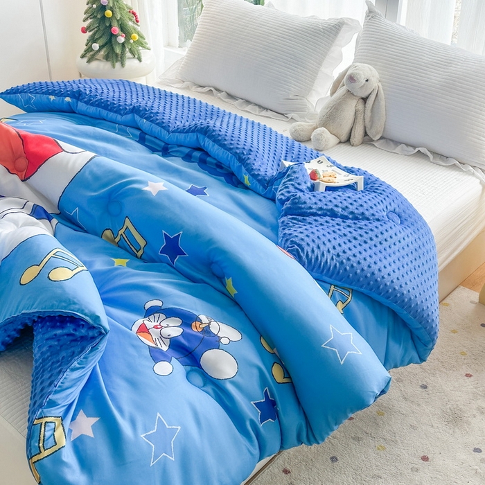 91家纺网 家纺一手货源 找家纺 一电 2025新款跨境电商可真空儿童豆豆被幼儿园秋冬被芯宝宝婴儿午睡-第三批 音符叮当