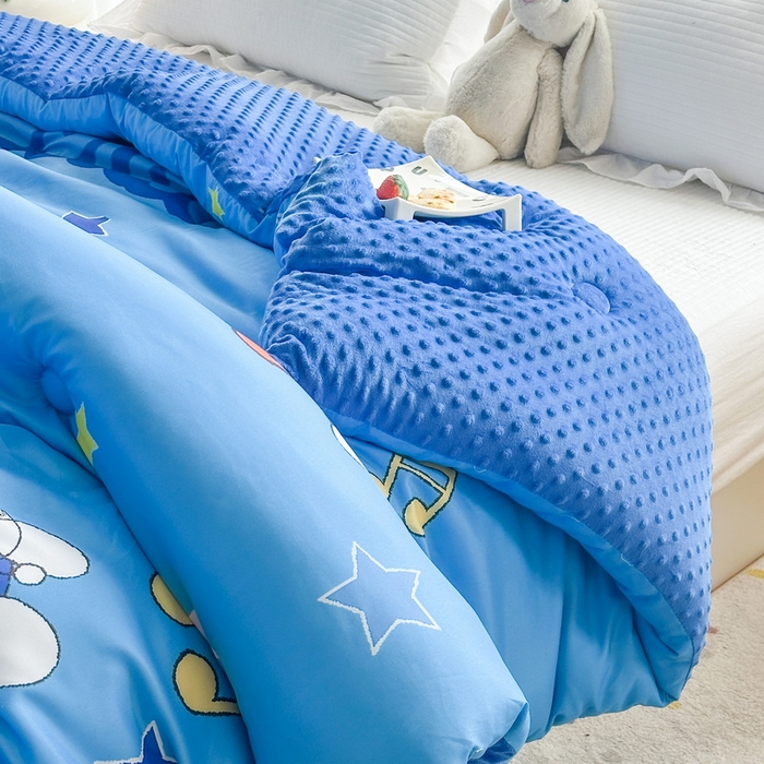 91家纺网 家纺一手货源 找家纺 一电 2025新款跨境电商可真空儿童豆豆被幼儿园秋冬被芯宝宝婴儿午睡-第三批 音符叮当