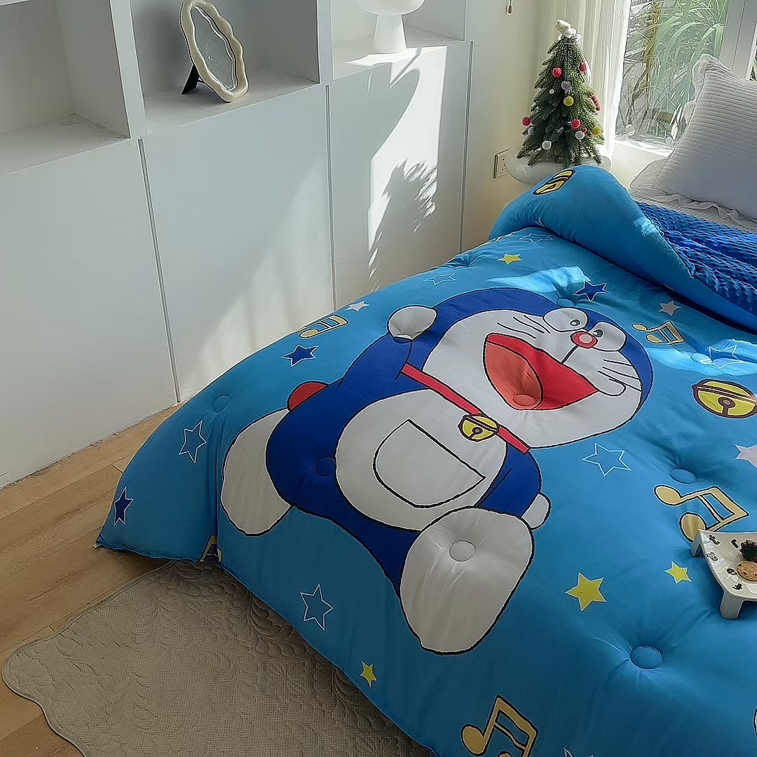 91家纺网 家纺一手货源 找家纺 一电 2025新款跨境电商可真空儿童豆豆被幼儿园秋冬被芯宝宝婴儿午睡-第三批 音符叮当