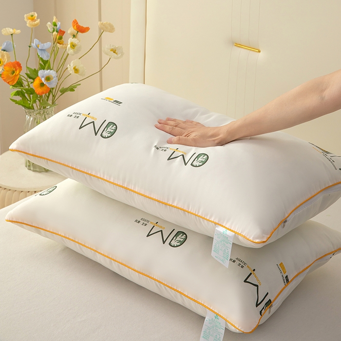 91家纺网 家纺一手货源 找家纺 奕宸居 2025新款艾草眠眠抗菌枕头枕芯 米白