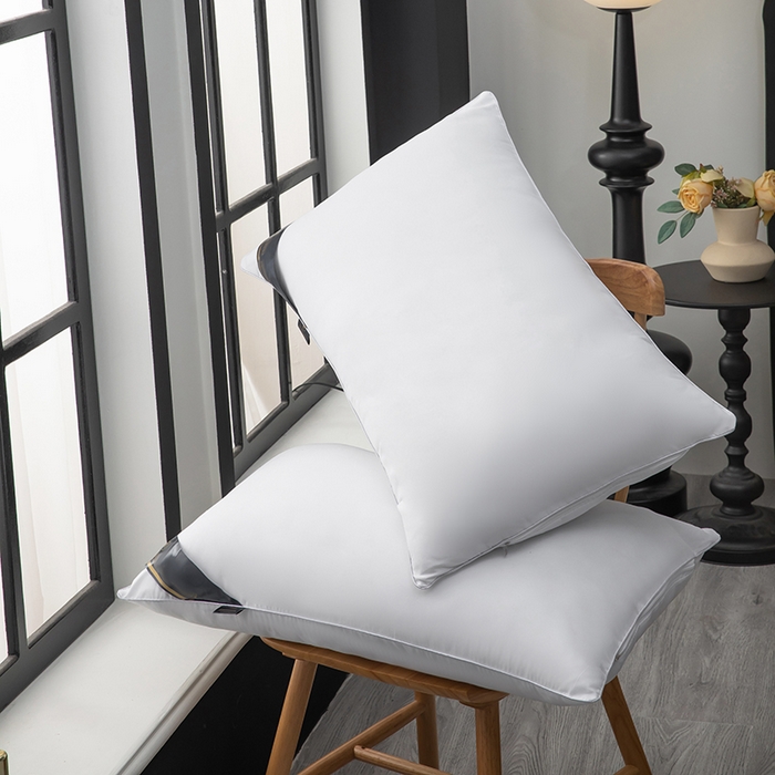 91家纺网 家纺一手货源 找家纺 （总）奕宸居 2025新款纯色希尔顿单边酒店枕头枕芯