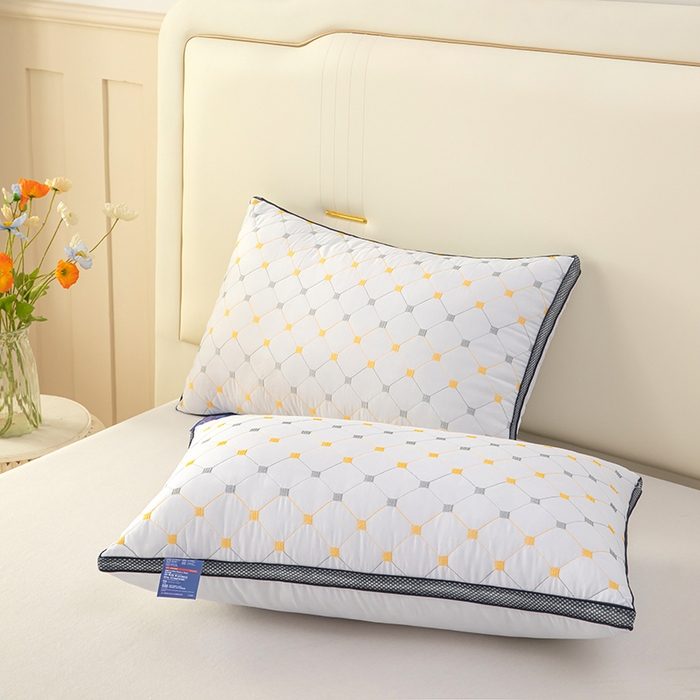 91家纺网 家纺一手货源 找家纺 奕宸居 2025新款满天星立体单边舒适枕头枕芯 白色