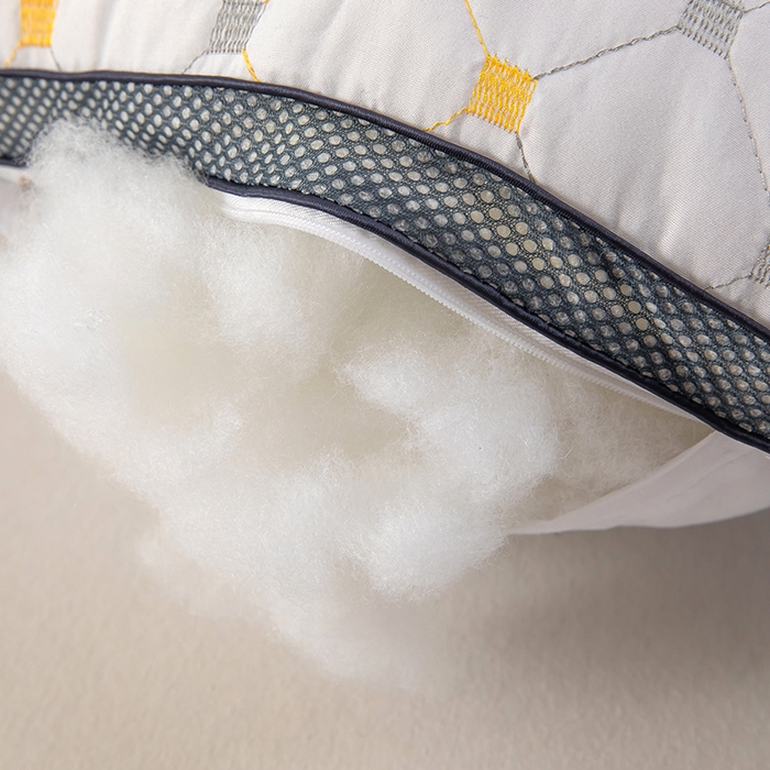 91家纺网 家纺一手货源 找家纺 奕宸居 2025新款满天星立体单边舒适枕头枕芯 白色