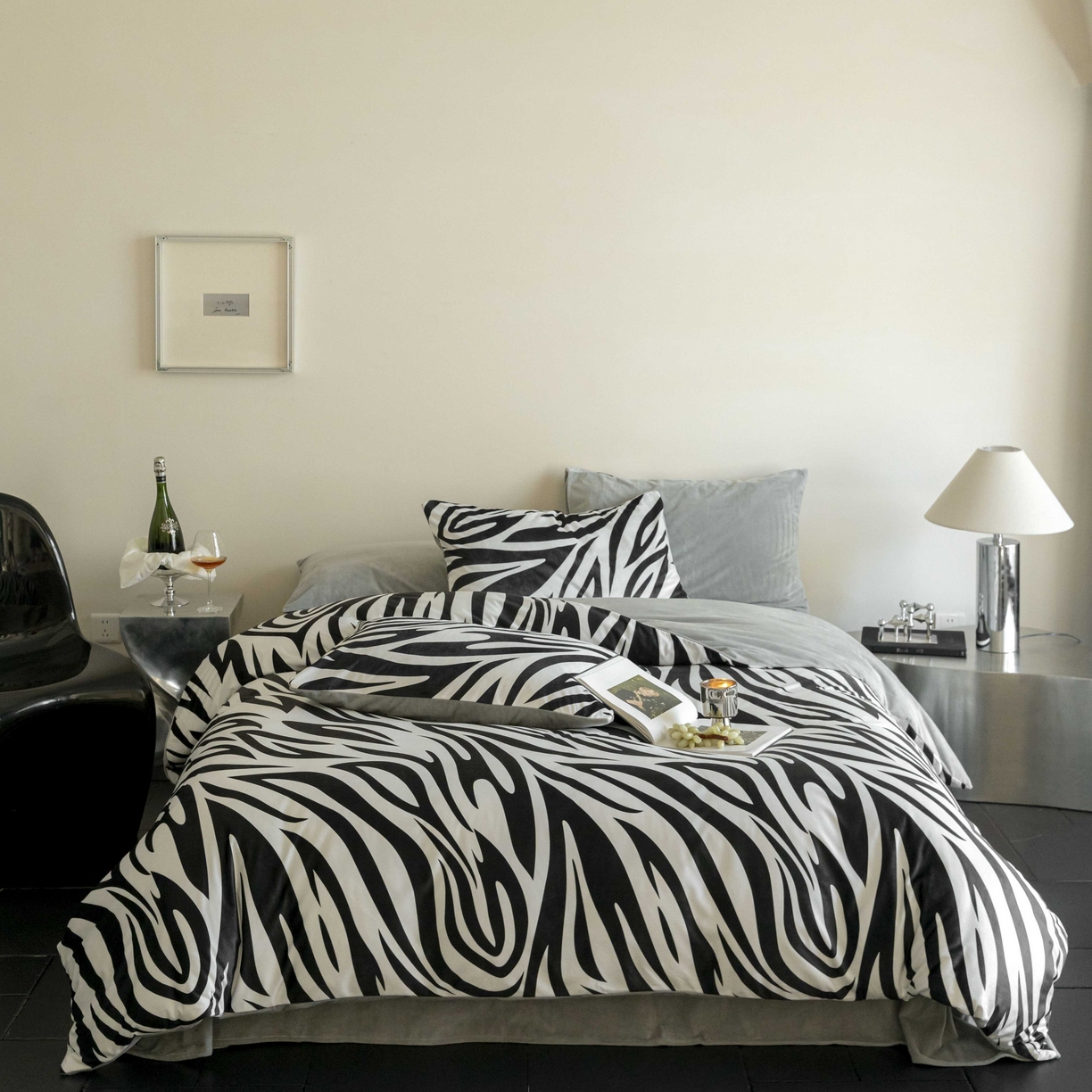 91家纺网 家纺一手货源 找家纺 ONE TWO ONE 121 2025新款轻奢新法式德芙绒宝宝绒婴儿绒短毛绒牛奶绒四件套床单被套-摩格【会员-10】 平台控价券后不得低于 258  278 摩格-灰