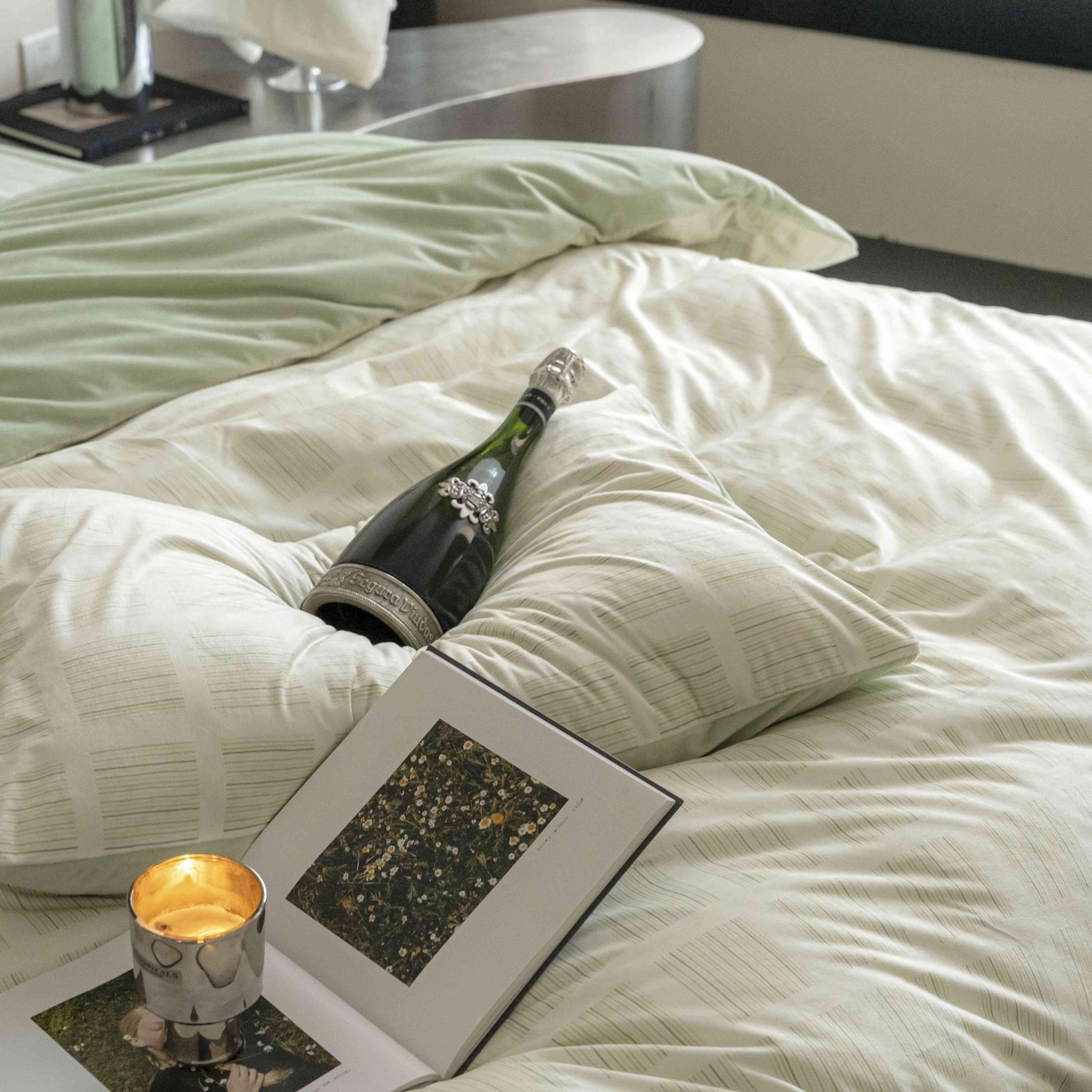 91家纺网 家纺一手货源 找家纺 （总）ONE TWO ONE 121 2025新款轻奢新法式德芙绒宝宝绒婴儿绒短毛绒牛奶绒四件套床单被套-明日日记