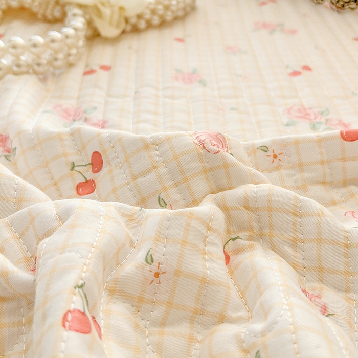 91家纺网 家纺一手货源 找家纺 麒豆豆 2025新款全棉纯棉印花单床笠 床笠单件 玫瑰樱桃