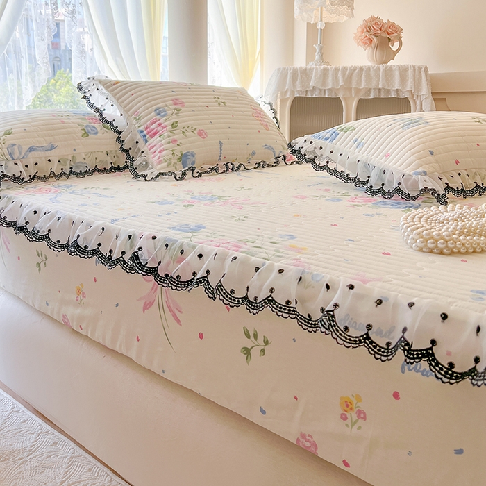 91家纺网 家纺一手货源 找家纺 麒豆豆 2025新款全棉纯棉印花单床笠 床笠单件 陌上花开