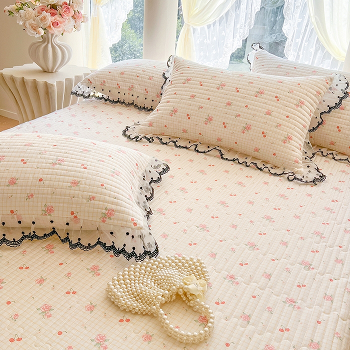 91家纺网 家纺一手货源 找家纺 麒豆豆 2025新款全棉纯棉印花单床笠 床笠单件 玫瑰樱桃