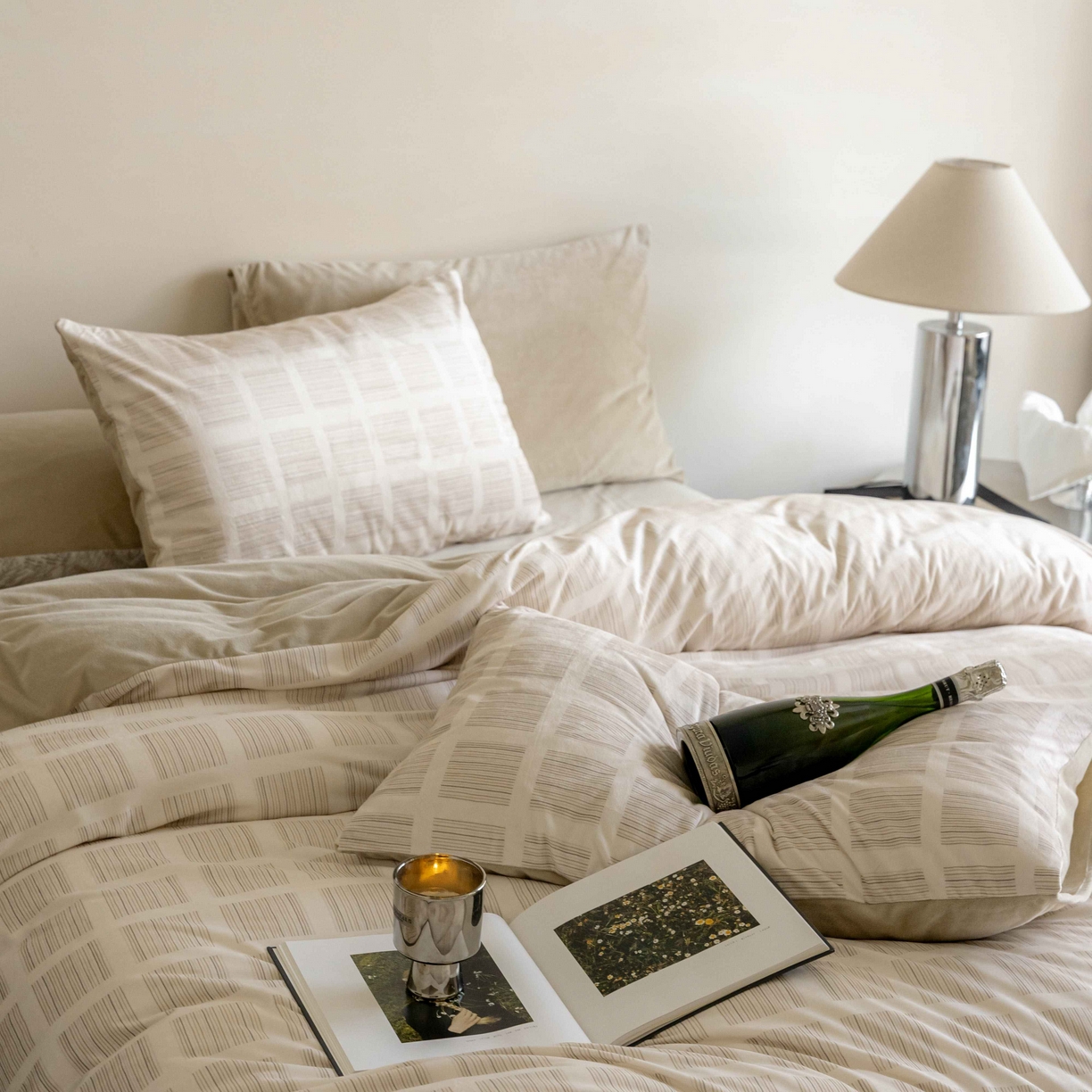 91家纺网 家纺一手货源 找家纺 （总）ONE TWO ONE 121 2025新款轻奢新法式德芙绒宝宝绒婴儿绒短毛绒牛奶绒四件套床单被套-明日日记