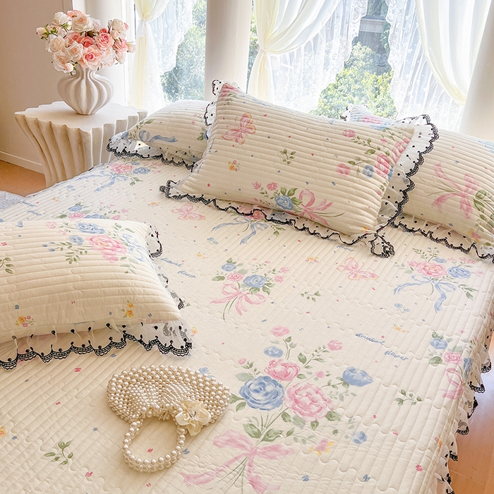 91家纺网 家纺一手货源 找家纺 麒豆豆 2025新款全棉纯棉印花单床笠 床笠单件 陌上花开