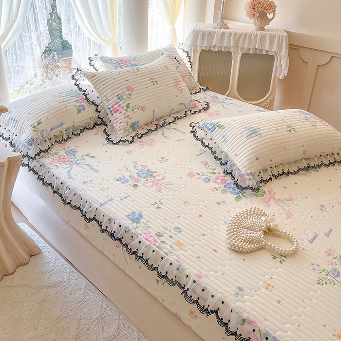 91家纺网 家纺一手货源 找家纺 麒豆豆 2025新款全棉纯棉印花单床笠 床笠单件 陌上花开