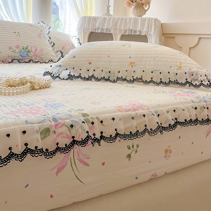 91家纺网 家纺一手货源 找家纺 麒豆豆 2025新款全棉纯棉印花单床笠 床笠单件 陌上花开