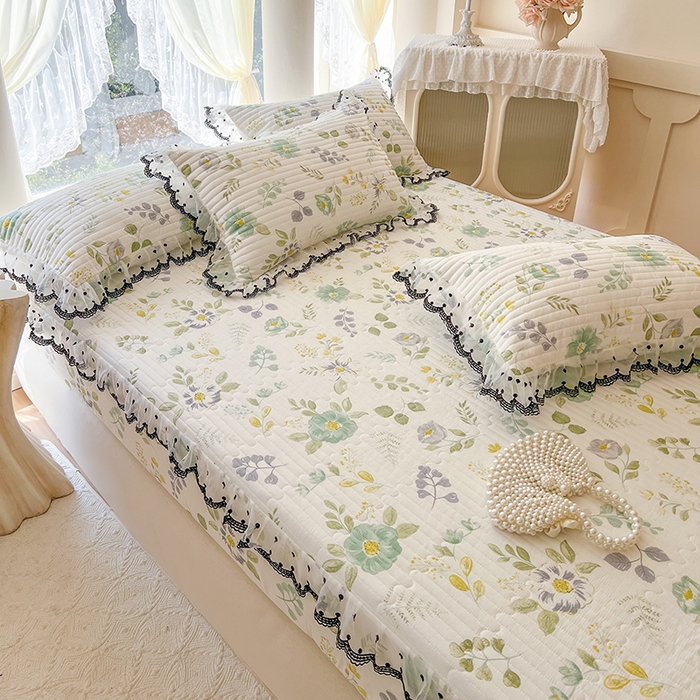 91家纺网 家纺一手货源 找家纺 麒豆豆 2025新款全棉纯棉印花单床笠 床笠单件 花韵花香