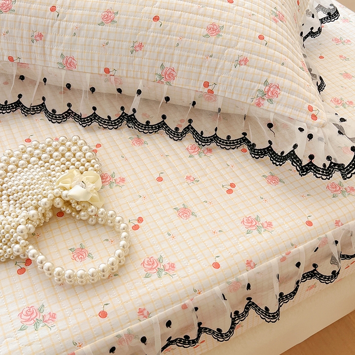 91家纺网 家纺一手货源 找家纺 麒豆豆 2025新款全棉纯棉印花单床笠 床笠单件 玫瑰樱桃