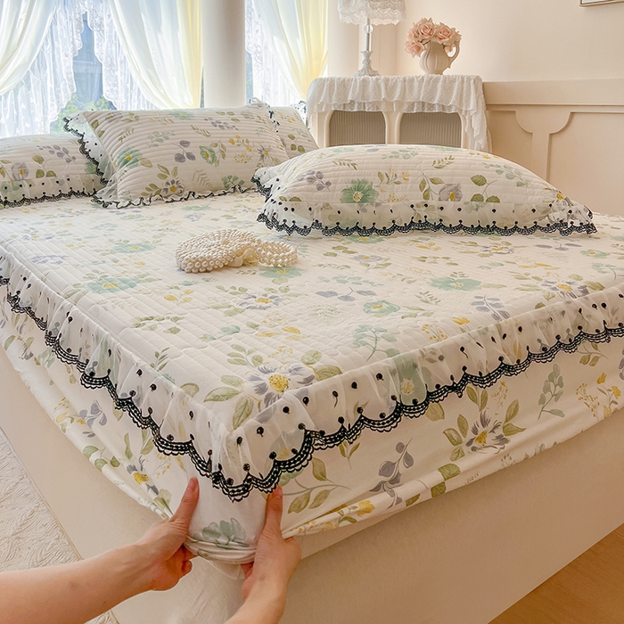 麒豆豆 2025新款全棉纯棉印花单床笠 床笠单件 花韵花香