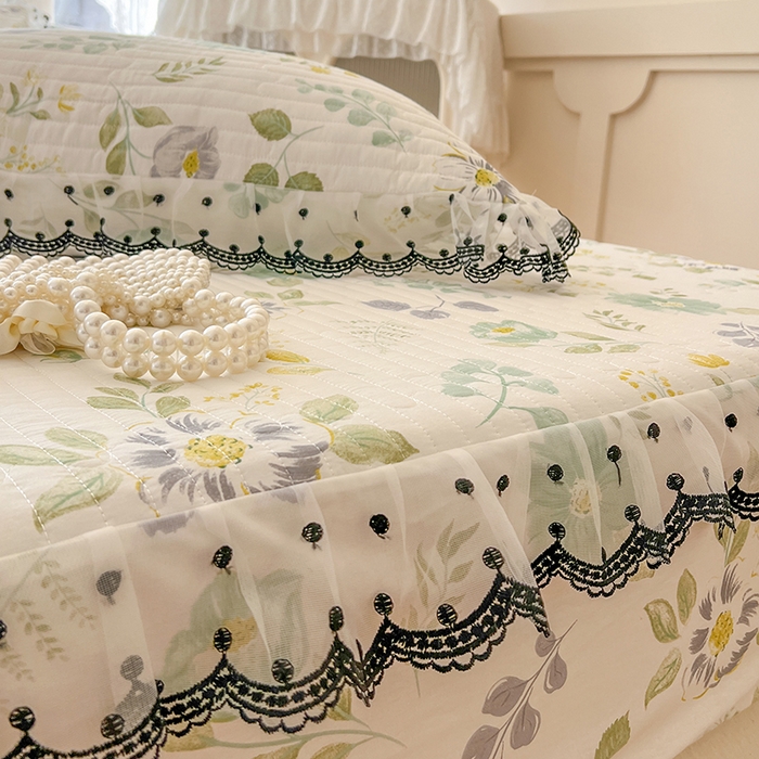 91家纺网 家纺一手货源 找家纺 麒豆豆 2025新款全棉纯棉印花单床笠 床笠单件 花韵花香