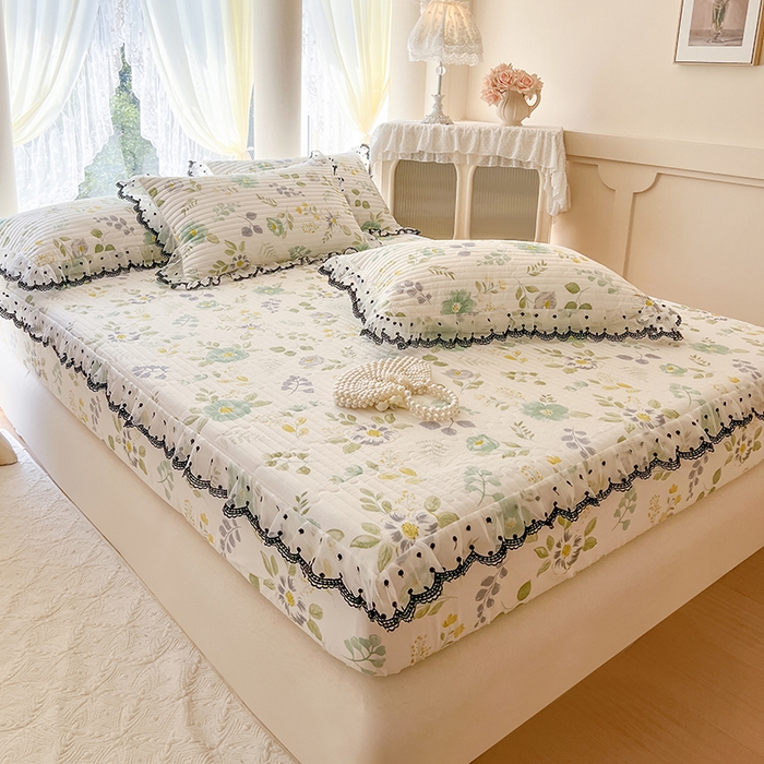 91家纺网 家纺一手货源 找家纺 麒豆豆 2025新款全棉纯棉印花单床笠 床笠单件 花韵花香