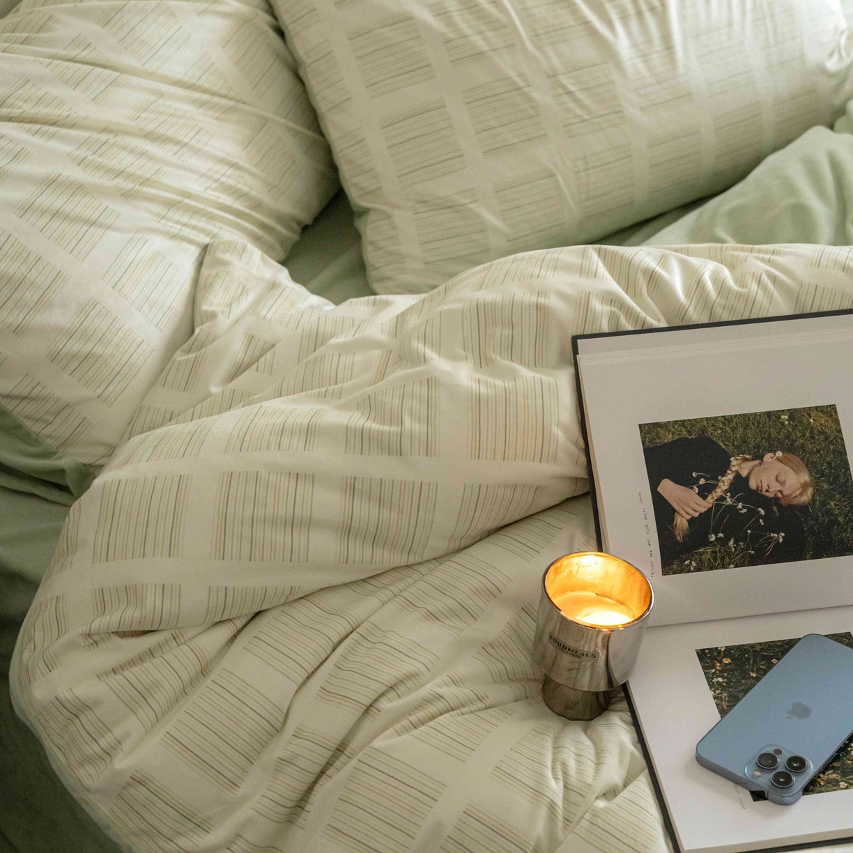 91家纺网 家纺一手货源 找家纺 ONE TWO ONE 121 2025新款轻奢新法式德芙绒宝宝绒婴儿绒短毛绒牛奶绒四件套床单被套-明日日记 明亮日记-米绿