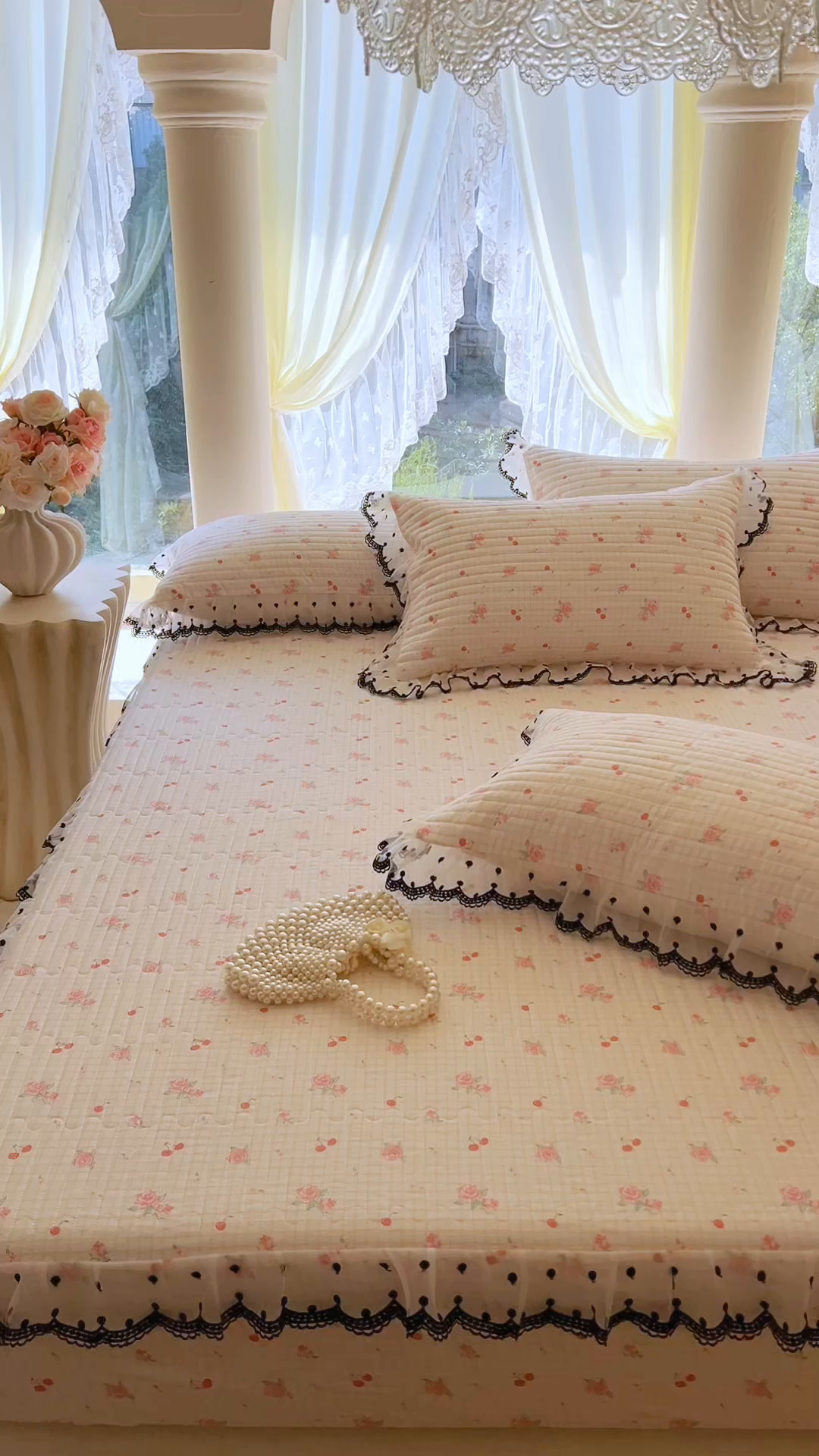 91家纺网 家纺一手货源 找家纺 麒豆豆 2025新款全棉纯棉印花单床笠 床笠单件 玫瑰樱桃