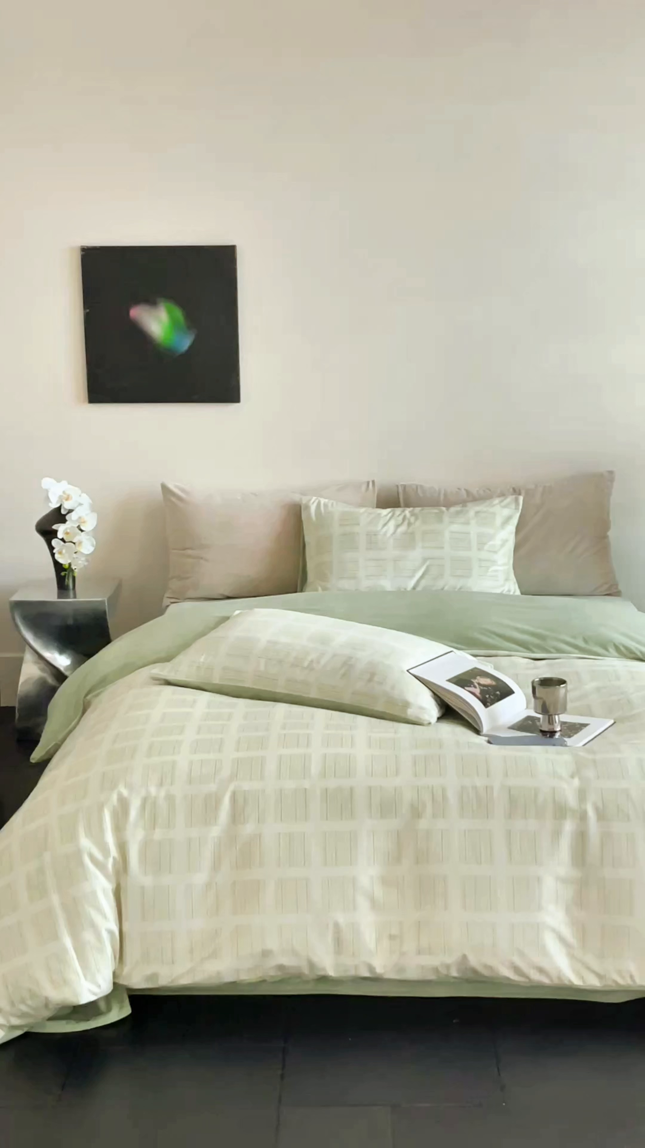 91家纺网 家纺一手货源 找家纺 ONE TWO ONE 121 2025新款轻奢新法式德芙绒宝宝绒婴儿绒短毛绒牛奶绒四件套床单被套-明日日记 明亮日记-米绿