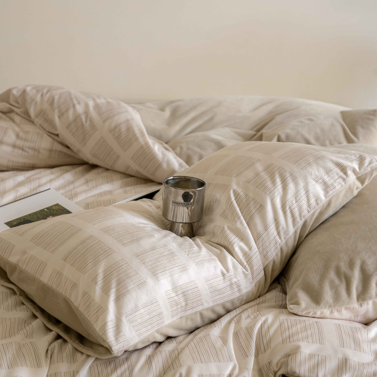 91家纺网 家纺一手货源 找家纺 ONE TWO ONE 121 2025新款轻奢新法式德芙绒宝宝绒婴儿绒短毛绒牛奶绒四件套床单被套-明日日记 明亮日记-奶杏