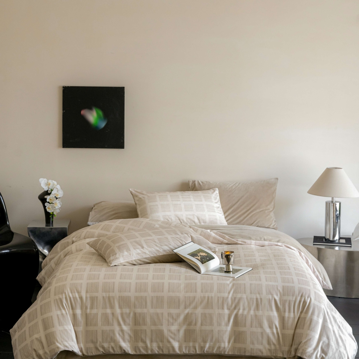 91家纺网 家纺一手货源 找家纺 ONE TWO ONE 121 2025新款轻奢新法式德芙绒宝宝绒婴儿绒短毛绒牛奶绒四件套床单被套-明日日记 明亮日记-奶杏